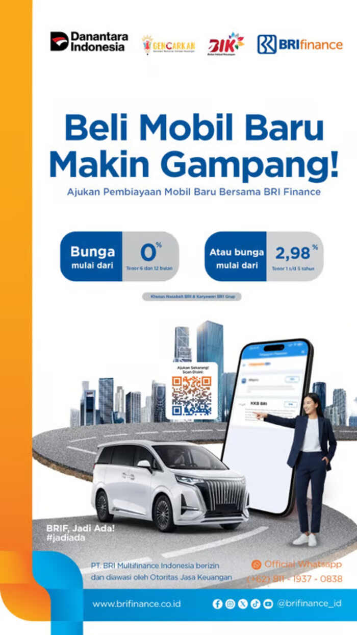 Miliki Mobil Baru Akhir Tahun, BRI Finance Tawarkan Program KKB 0