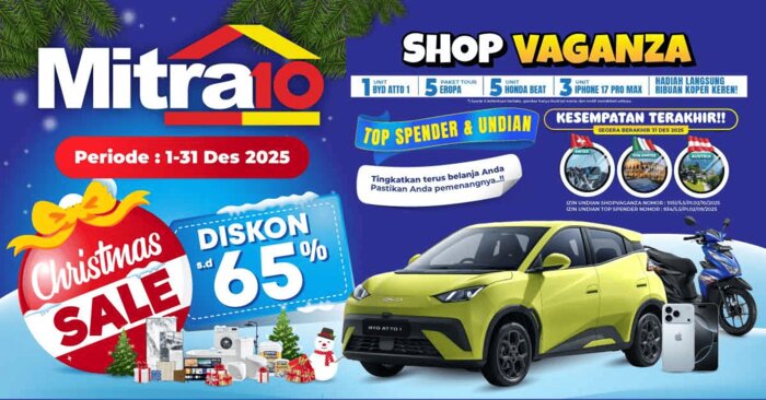 Sisa Sebulan Shopvaganza 2025, Nikmati Juga Diskon Christmas Sale Hingga