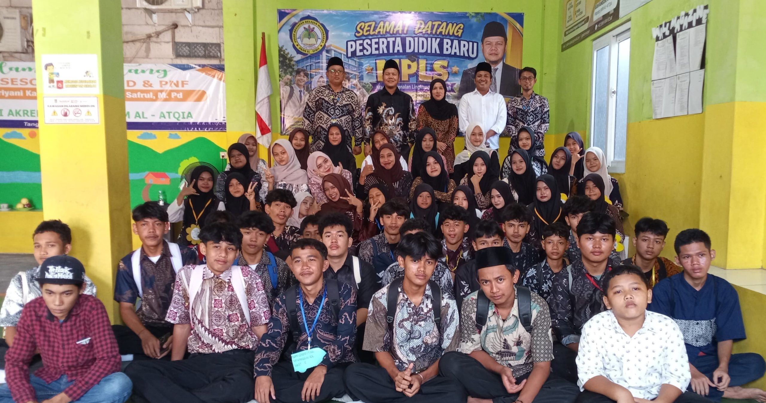 Masa Pengenalan Lingkungan Satuan Pendidikan (MPLS) PKBM Al-Atqia Tahun Ajaran 2026/2027 yang digelar di Aula PKBM Al- Atqia pada Minggu sekira 08.30 (26/7/2026).