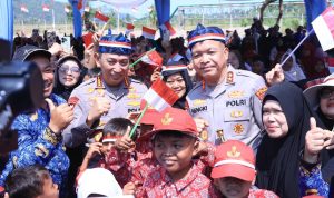 Kapolri Jenderal Polisi Drs. Listyo Sigit Prabowo meresmikan pembangunan dan revitalisasi Jembatan Merah Putih Presisi yang bertempat di Bayah-Cikotok, Kampung Bayah Satu, RT 05/RW 04, Desa Bayah Barat