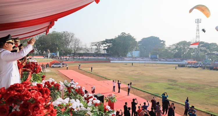 Peringatan Hari Ulang Tahun (HUT) ke-81 Kemerdekaan Republik Indonesia di Kota Serang berlangsung semarak.