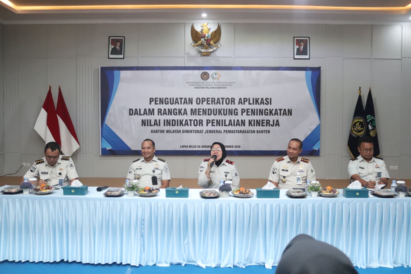 Lembaga Pemasyarakatan (Lapas) Kelas IIA Serang mengikuti kegiatan Penguatan Operator Aplikasi dalam rangka mendukung peningkatan nilai indikator penilaian kinerja