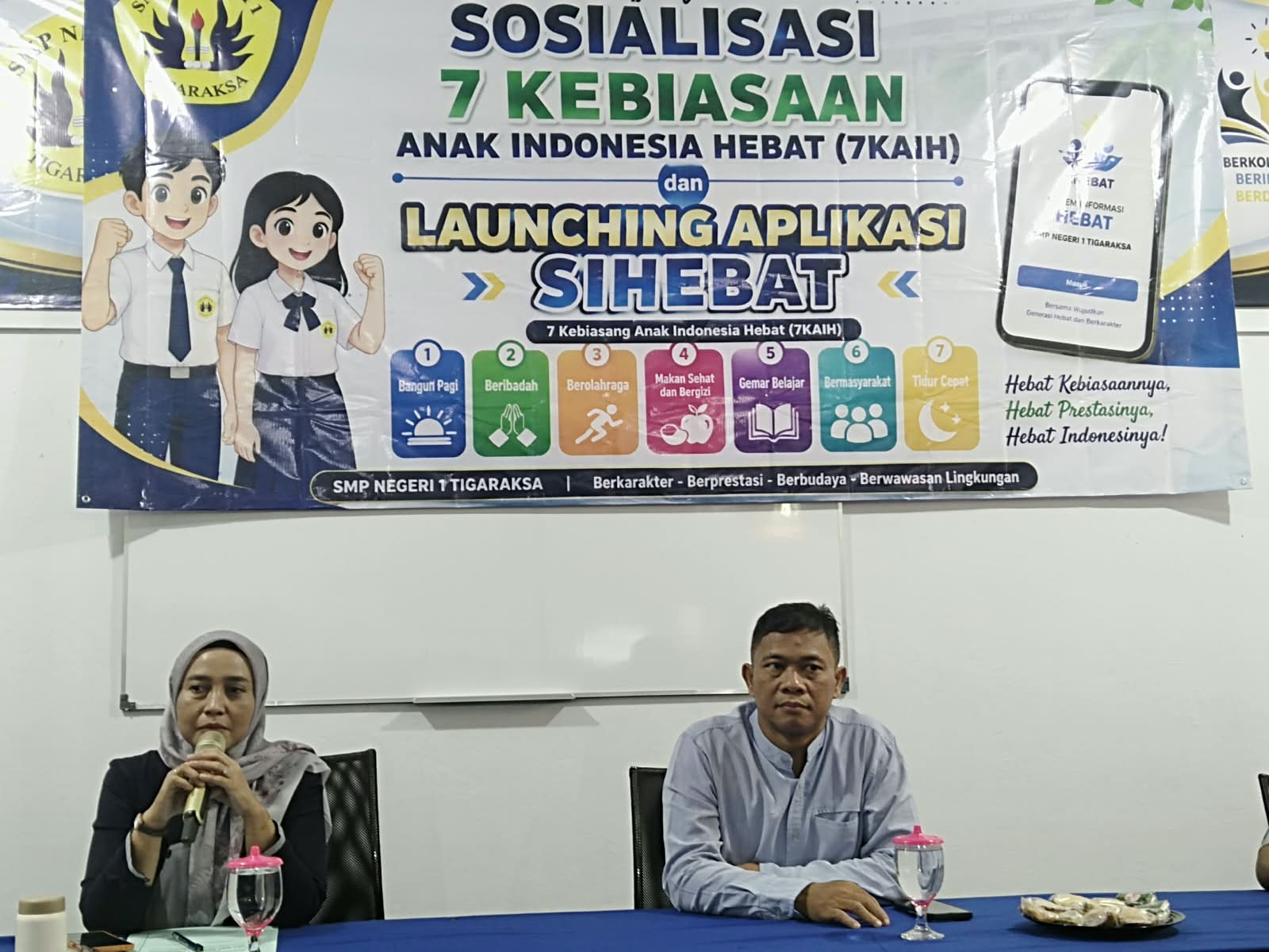 SMP Negeri 1 Tigaraksa Gelar Launching Aplikasi SIHEBAT, serta sosialisasi 7 Kebiasaan Anak Indonesia Hebat (7KAIH)