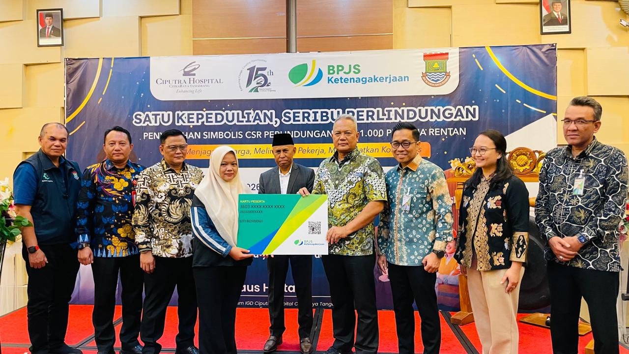Ciputra Hospital CitraRaya berkolaborasi dengan BPJS Ketenagakerjaan Cabang Tangerang menggelar aksi nyata bertajuk “Satu Kepedulian, Seribu Perlindungan”.